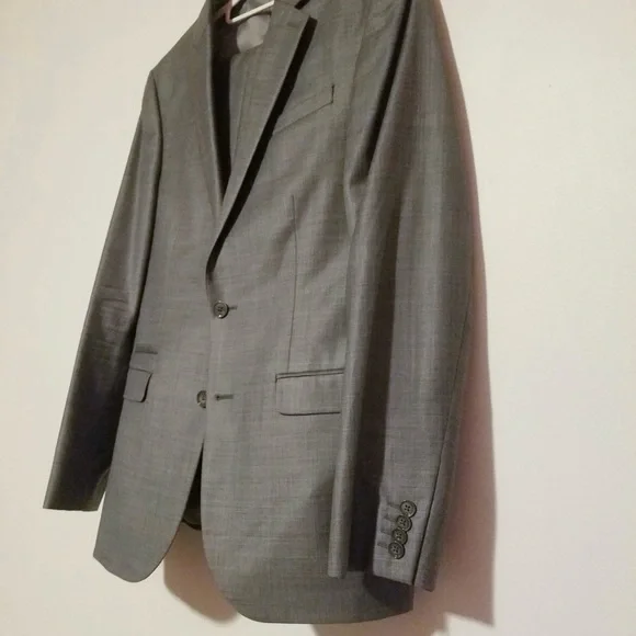 Express Gray Suit (blazer&pants) Matching Photographer & Producer Wool Blend Set - Picture 2 of 12